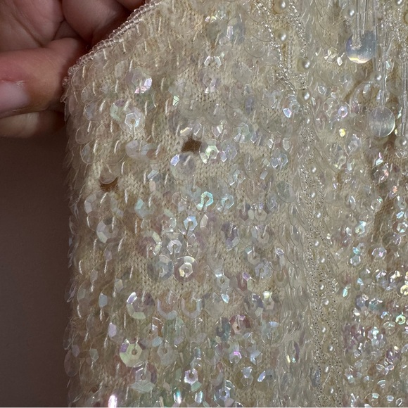 Vintage Alexander’s Beaded Sequin Wool Shell Top Hong Kong L - Picture 7 of 10